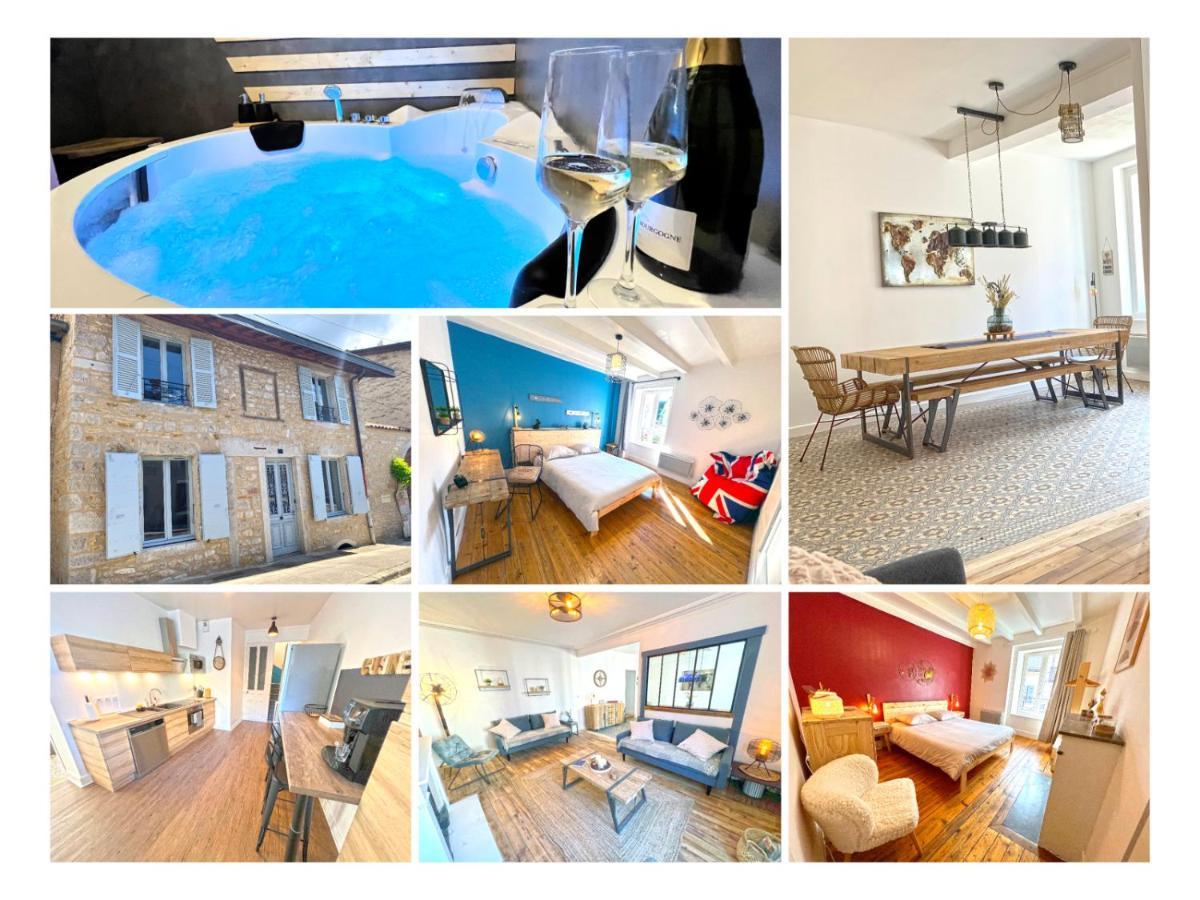 Poncin Gite Cosy Avec Jacuzzi Classe 3 Etoiles מראה חיצוני תמונה